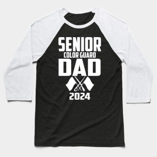 2024 Senior Color Guard dad Class of 2024 Marching Band Flag Baseball T-Shirt